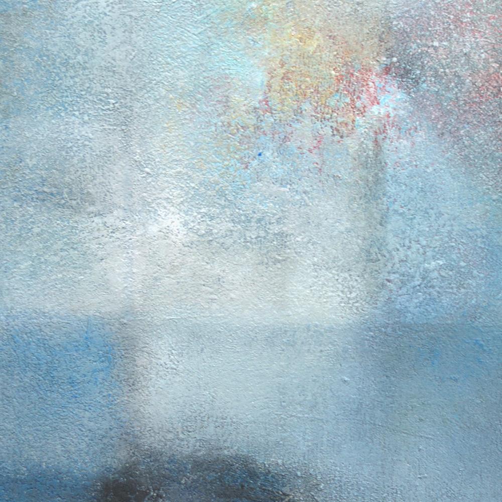 Most of Françoise Duprat's works of the 21st century are inspired by the sea of the Gulf of Morbihan, and although this is an abstract painting, this artwork is to be interpreted as a marine landscape, as also implied by the title of the artwork. 