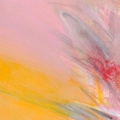 "Aerial", pittura acrilica astratta verticale multicolore