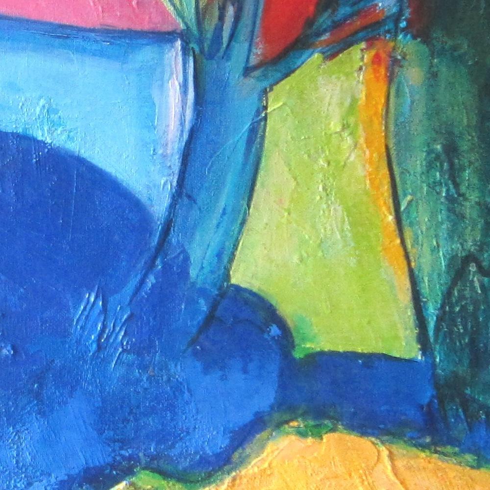 „Ein schöner Sommer“, farbenfrohes modernes Gemälde in Mischtechnik 6