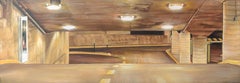 "La grotta", Parcheggio sotterraneo orizzontale Paesaggio urbano Pittura acrilica