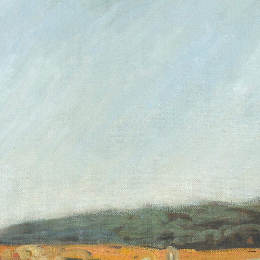 Peinture à l'huile impressionniste de paysage rural « From the Field to the Red Hill » (De la terre au terrain rouge) en vente 6