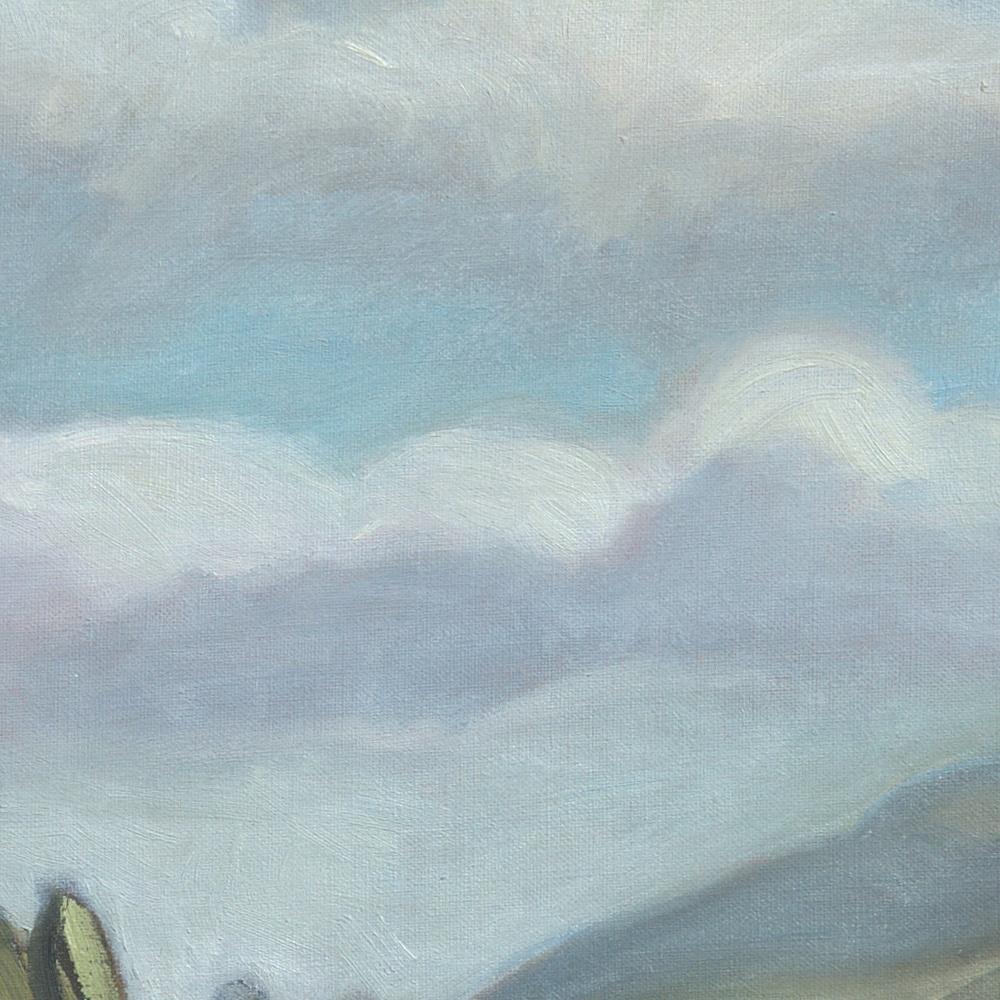 „Der gelbe Stufen“:: impressionistisches Ölgemälde einer ländlichen:: malerischen Landschaft 2