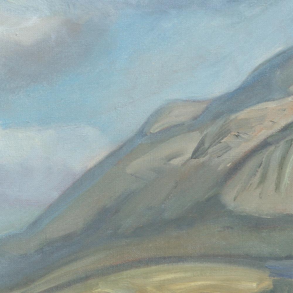 „Der gelbe Stufen“:: impressionistisches Ölgemälde einer ländlichen:: malerischen Landschaft 5