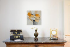 "Sparkles of Flowers", Bouquet of Yellow and Orange Flowers Knife Oil Painting