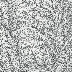 "Fractal 1", Vertical Fractal-Like Growth Structures Circular Ink Drawing