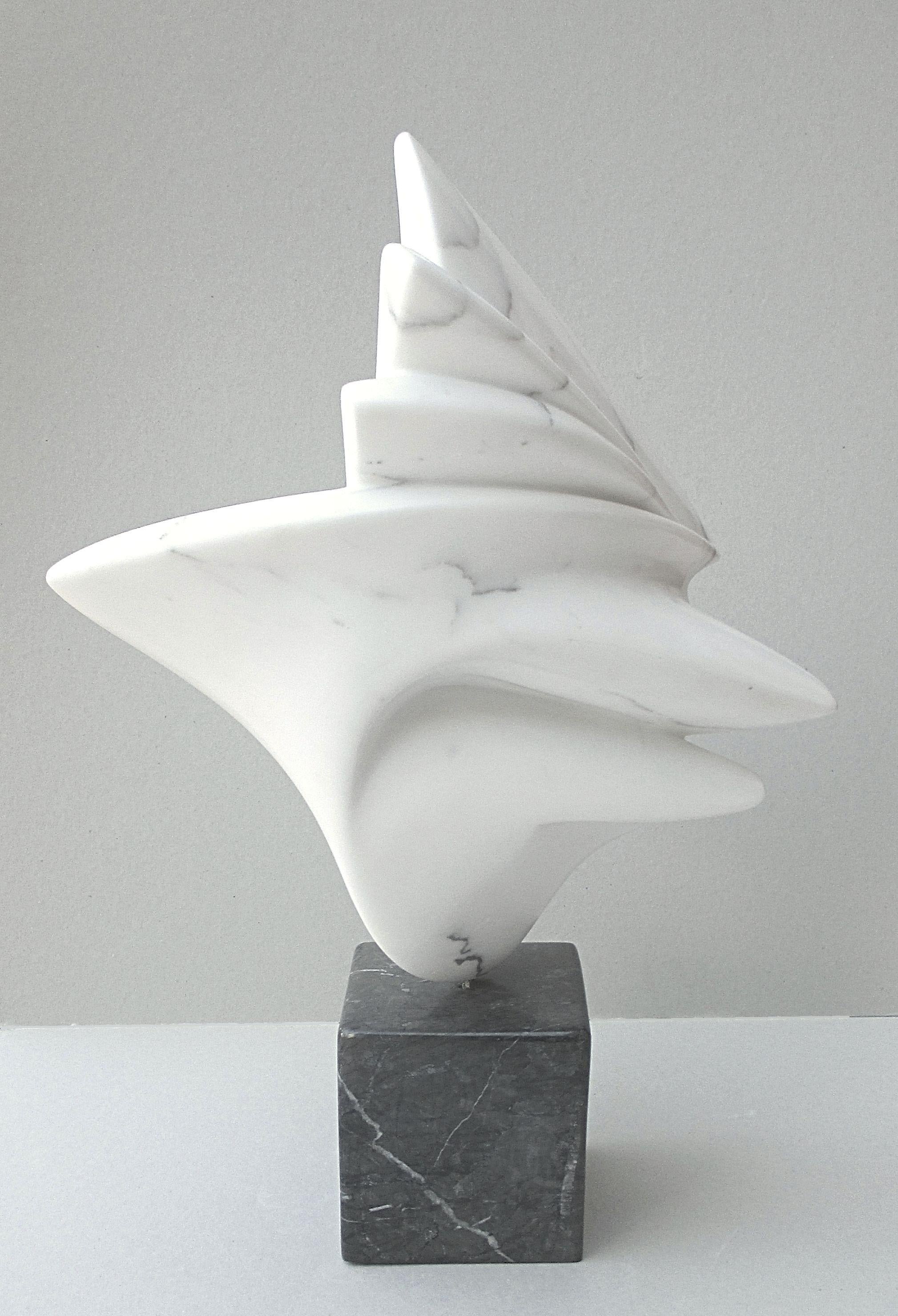white modern sculpture
