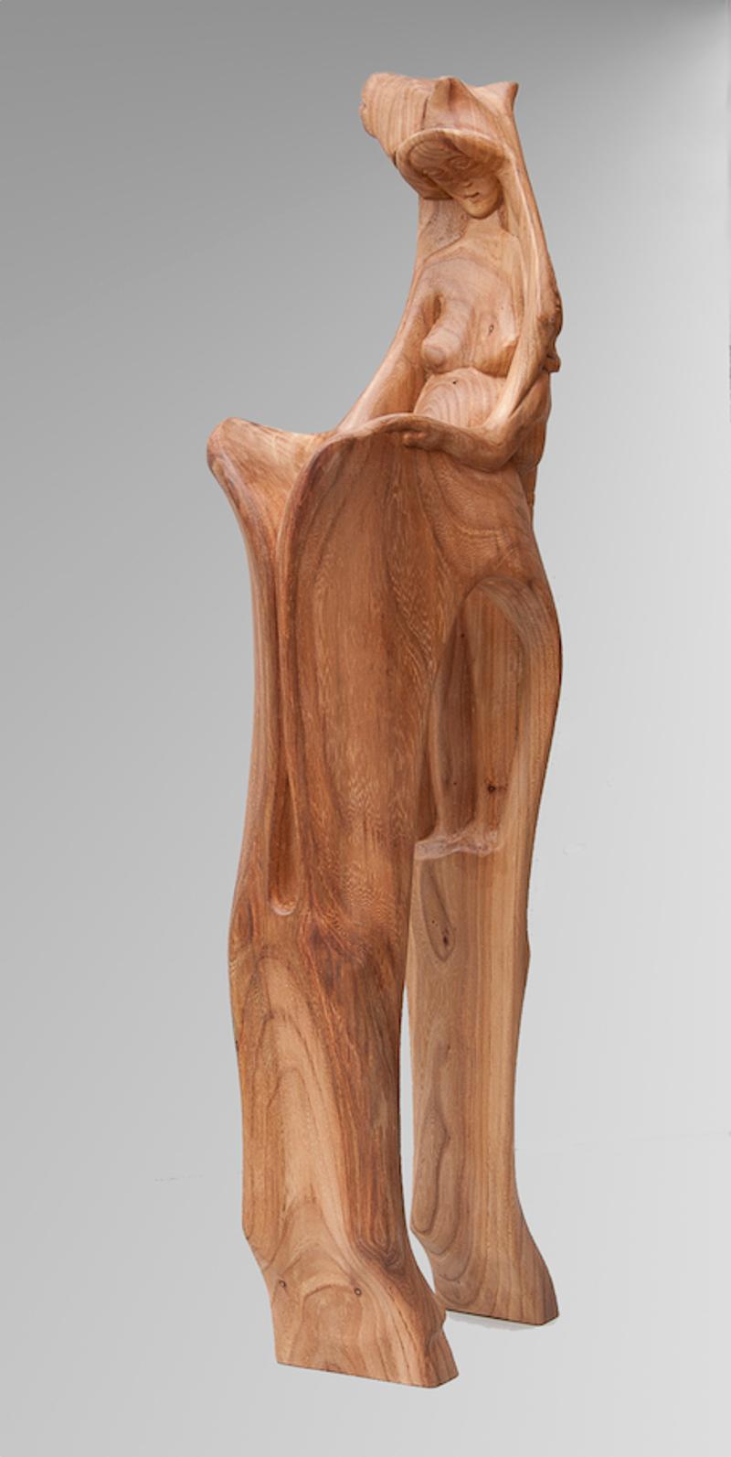 wood abstract sculpture