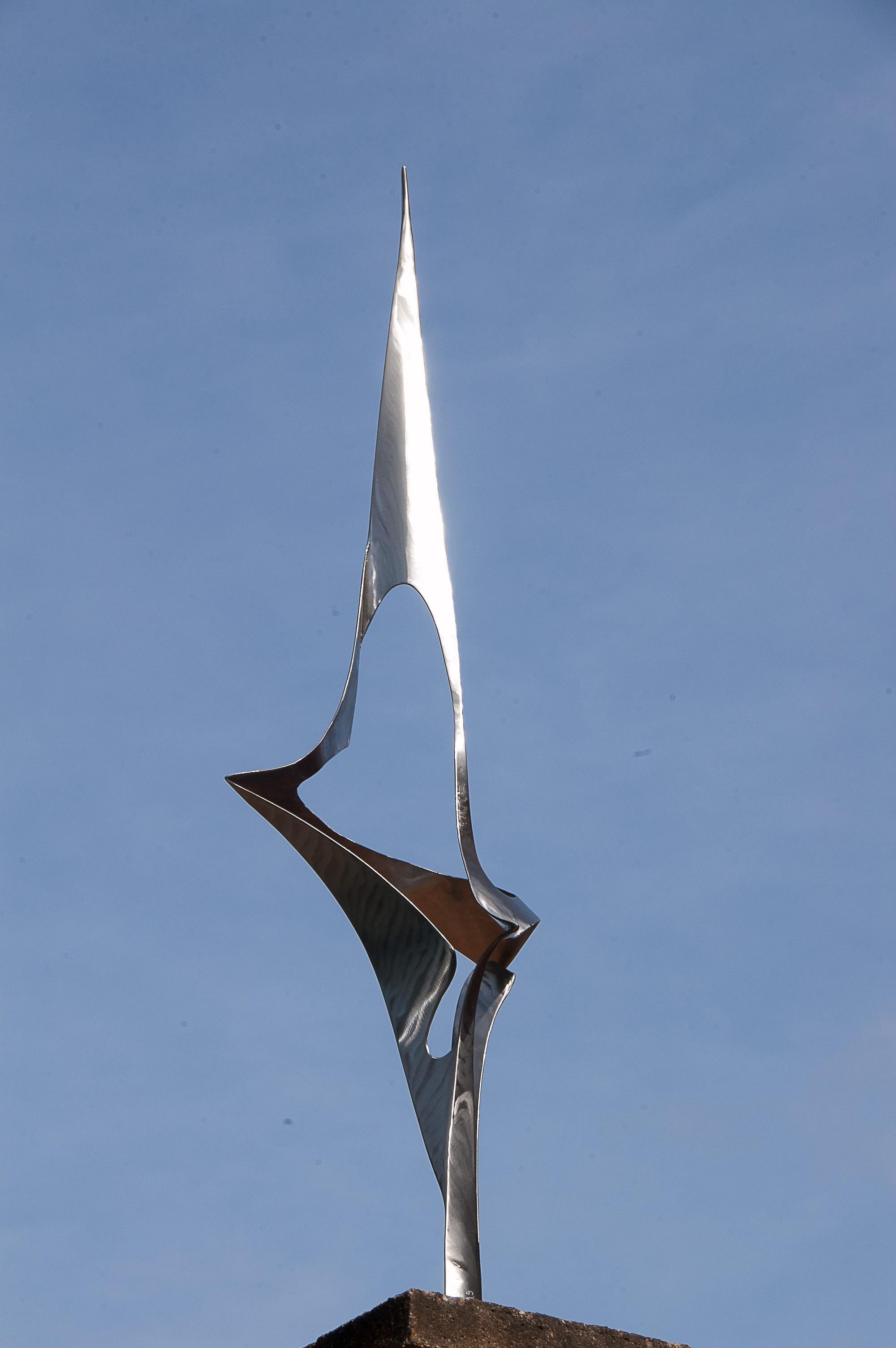 abstract stainless steel sculpture