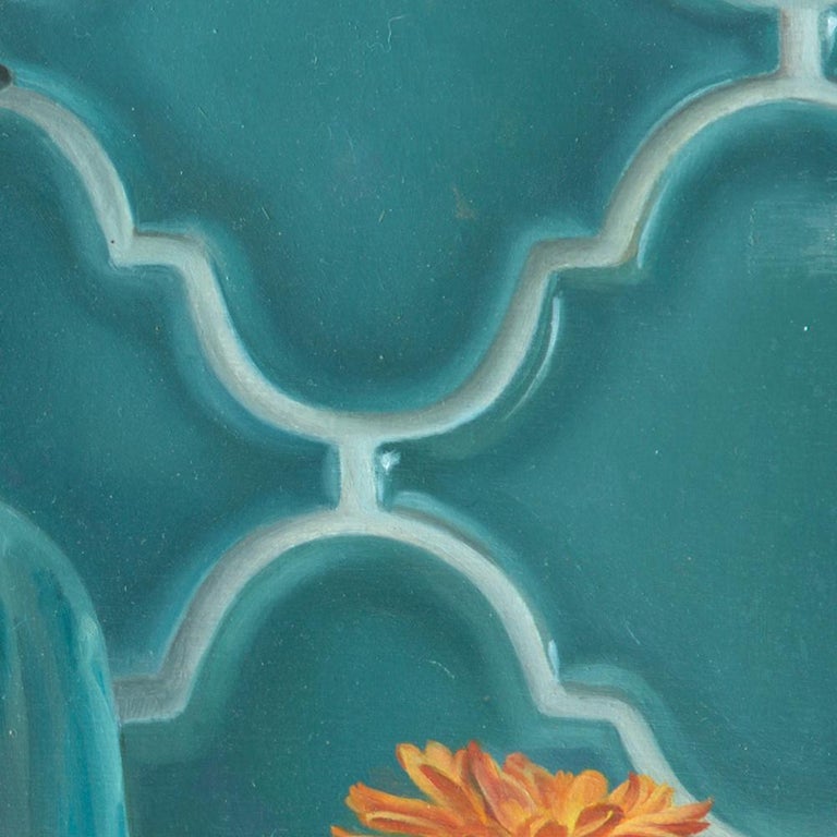 Andrée Bars “Life”, of Transparent Water Carafe, Flowers and Eggs