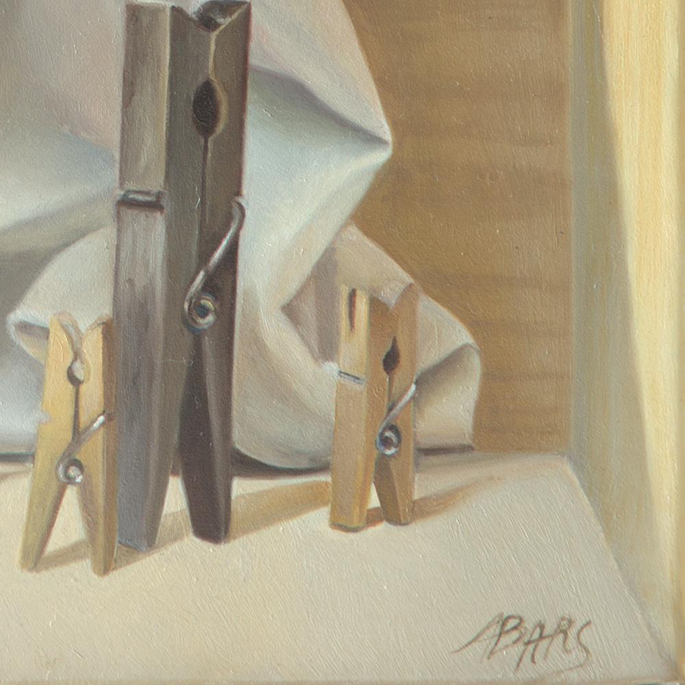 “The Tightrope Walkers”, Clothes Pins’ Performance, Symbolist Oil Painting 7