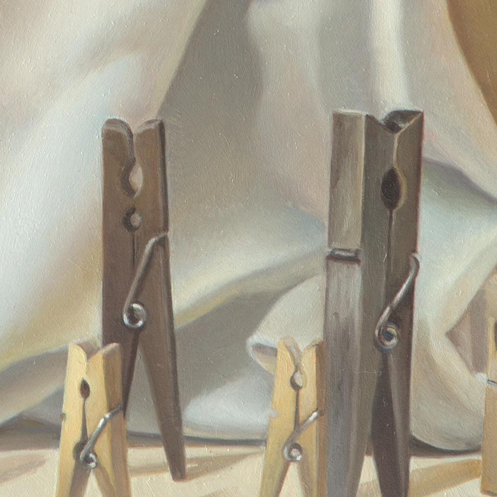 “The Tightrope Walkers”, Clothes Pins’ Performance, Symbolist Oil Painting 3