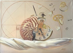 “The Golden ratio”, Hand of Man not Worth that of Nature, symbolist Oil Painting