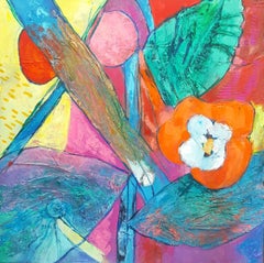"Detalle botánico", Inspiraciones del níspero, Pintura en técnica mixta