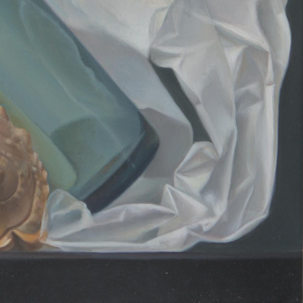 “A Bottle in the Sea”,  Symbolist Oil Painting 1