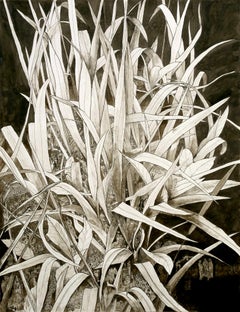 "Crazy Grass", with Human in Nature, Chinese Ink and Wash Drawing on Paper