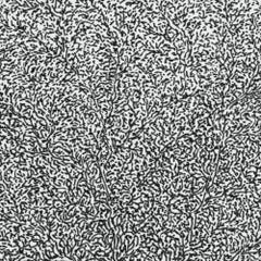 "Fractal 5", Vertical Radial Fractal-Like Growth Structures Circular Ink Drawing