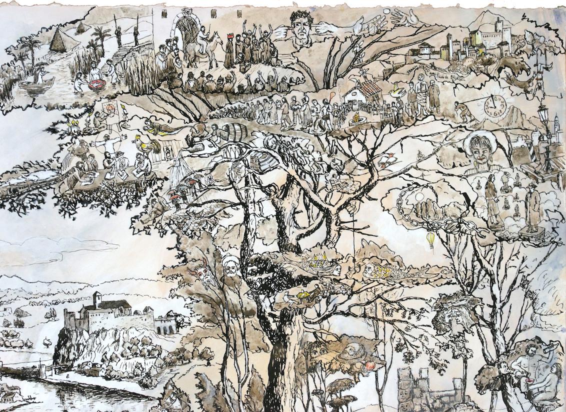 paesaggio fiume disegno