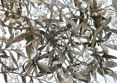 "The Leaves of my Books ", Humains, Nature, Dessin à l'encre de Chine pigmentée à l'acrylique