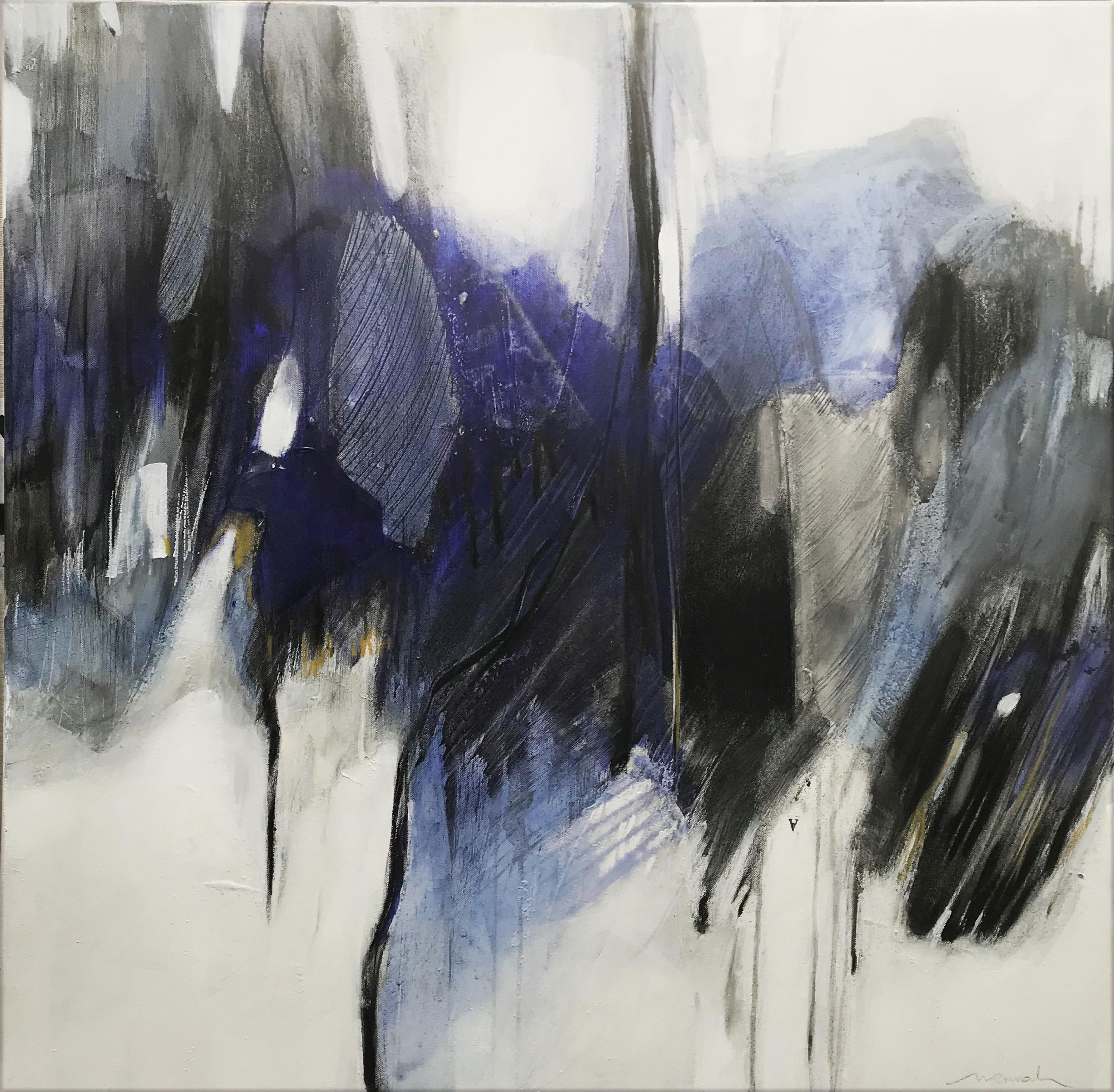 Landscape Painting de Annie Tremsal - "Del Espacio y las Plumas", Ligereza del Ser, Pintura Expresionista Abstracta