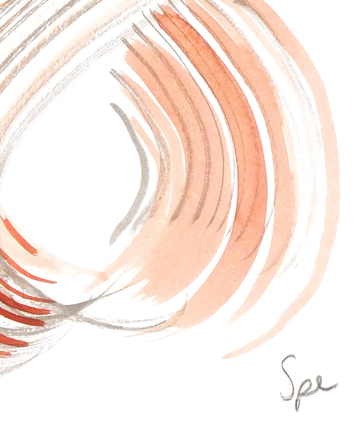 Aquarelle abstraite - Tissée - Abstrait Art par Spe 