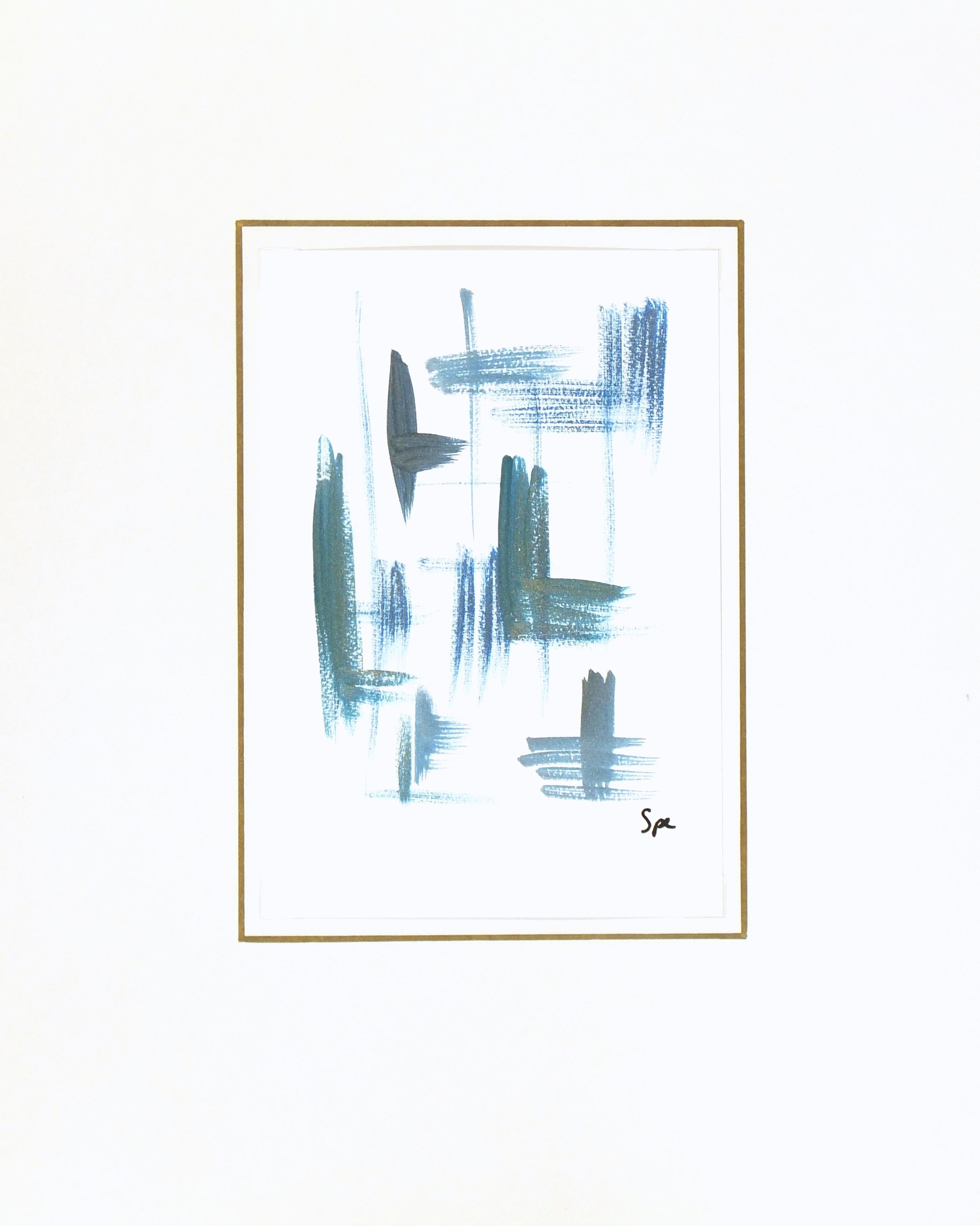 English Abstract - Blue Crisscross 1