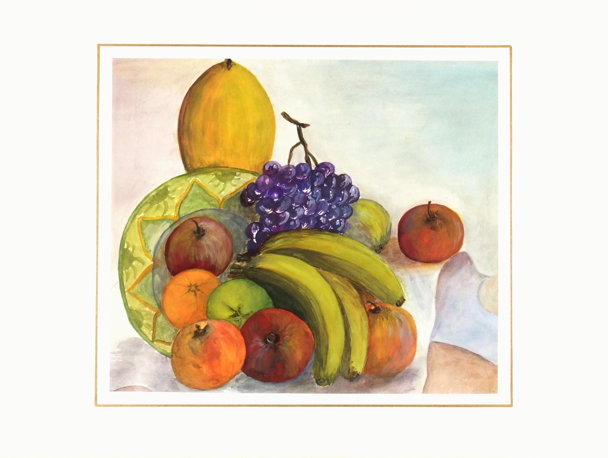 still life fruits watercolor