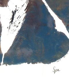 Englisches abstraktes englisches Gemälde - Modernes Gras