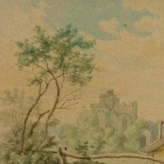 Watercolor - Tudor Style Cottage by The Lake