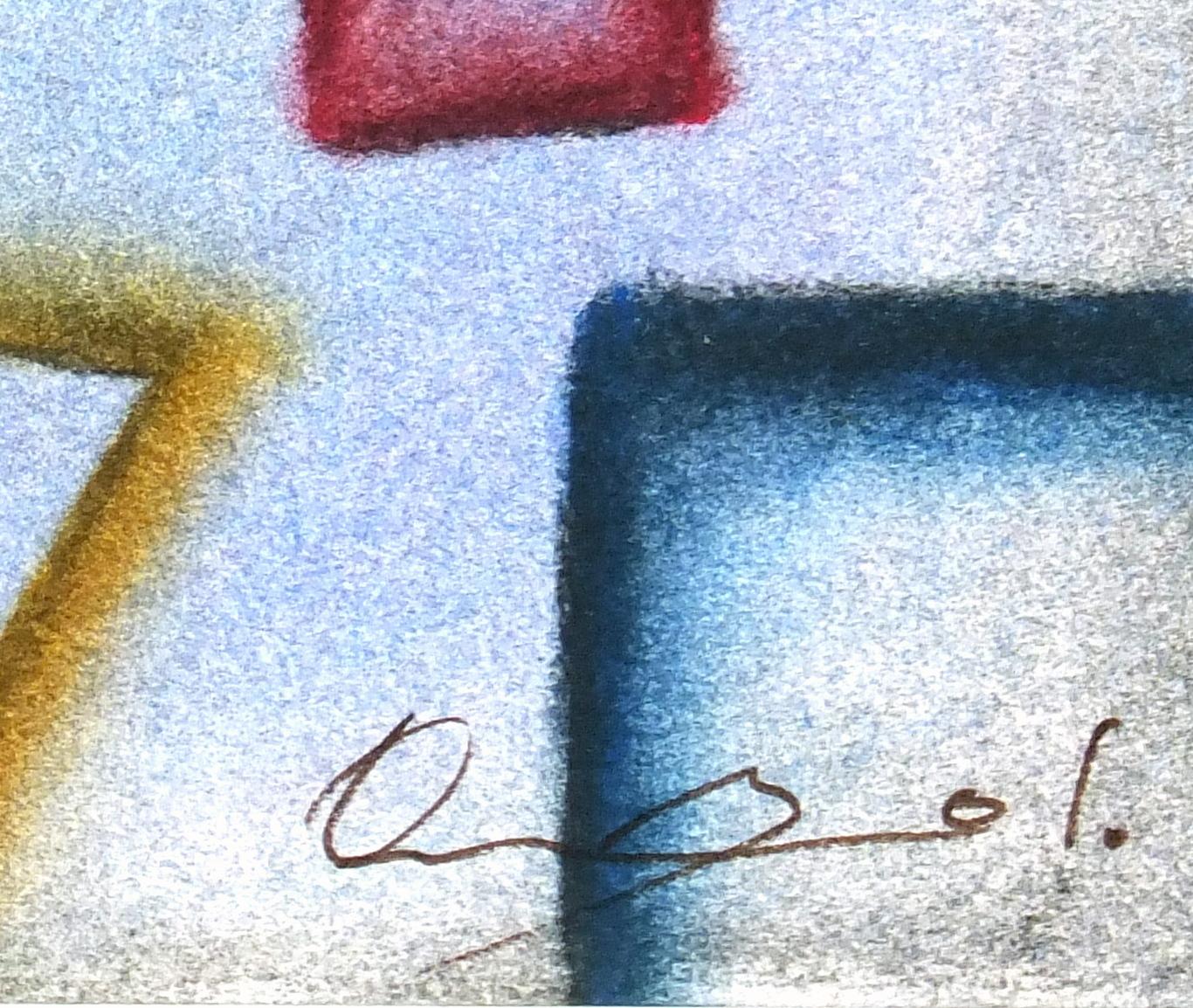 Equilibrio - Forme colorate astratte - Painting Astratto di Oscar Arturo