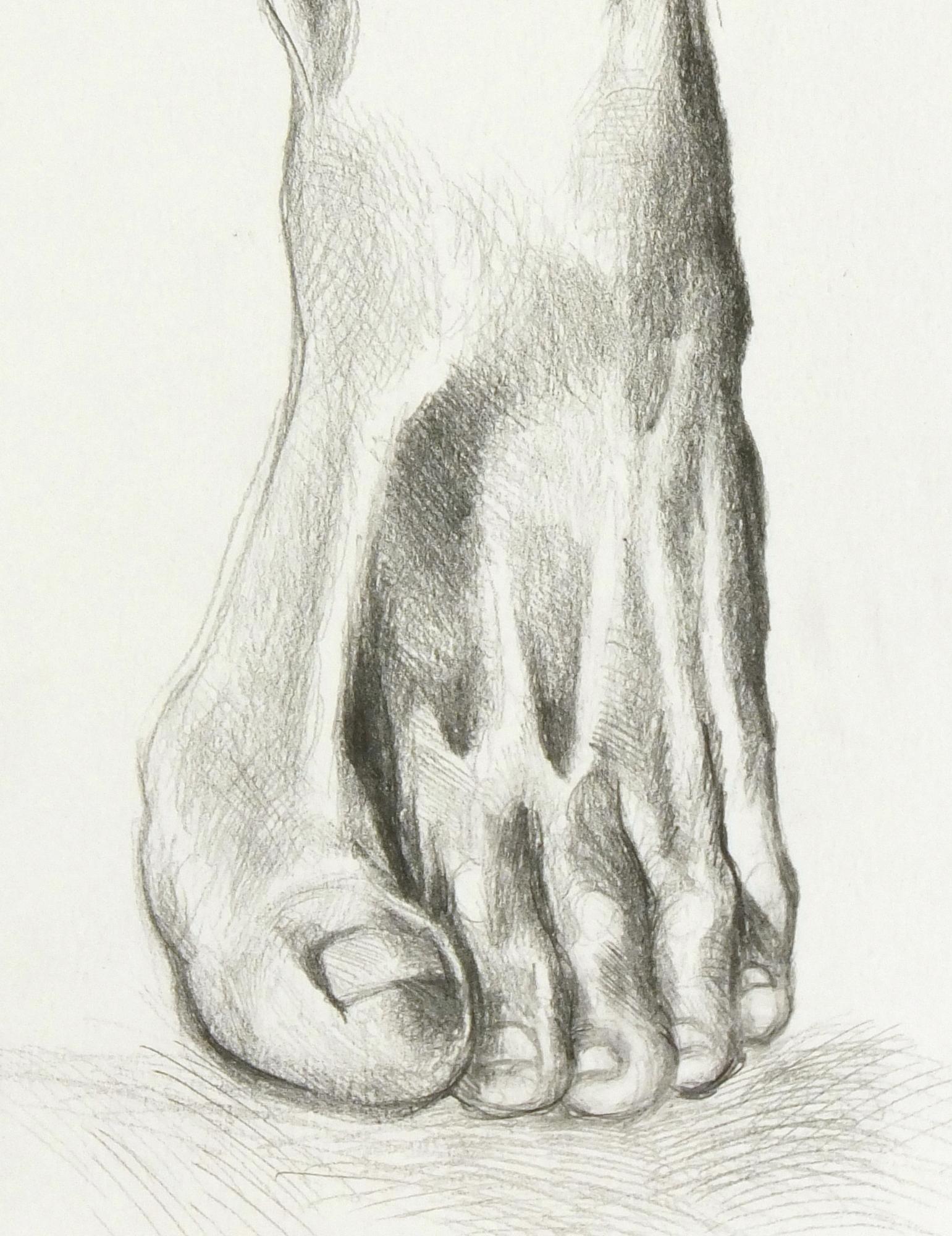 foot pencil drawing