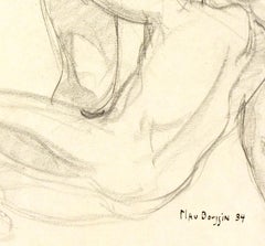 French Nude Sketch - A Couple's Embrace