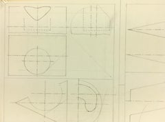 French Geometric Technical Drawing