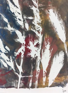 Englisches abstraktes englisches Gemälde – Modernes Gras