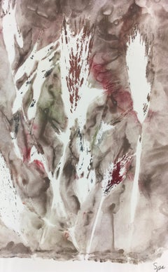 Englisches abstraktes englisches Gemälde - Modernes Gras