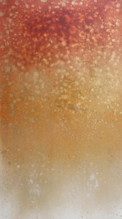 BUBBLES II Earth Tones Orange Abstract Painting Esther Rosa 