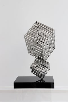 Untitled Small Decoration Sculpture Metal Grey Maite Carranza