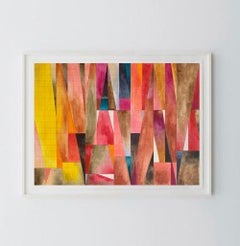Stone upon stone 14 Yellow Geometric Abstract Painting Melissa Dupont 