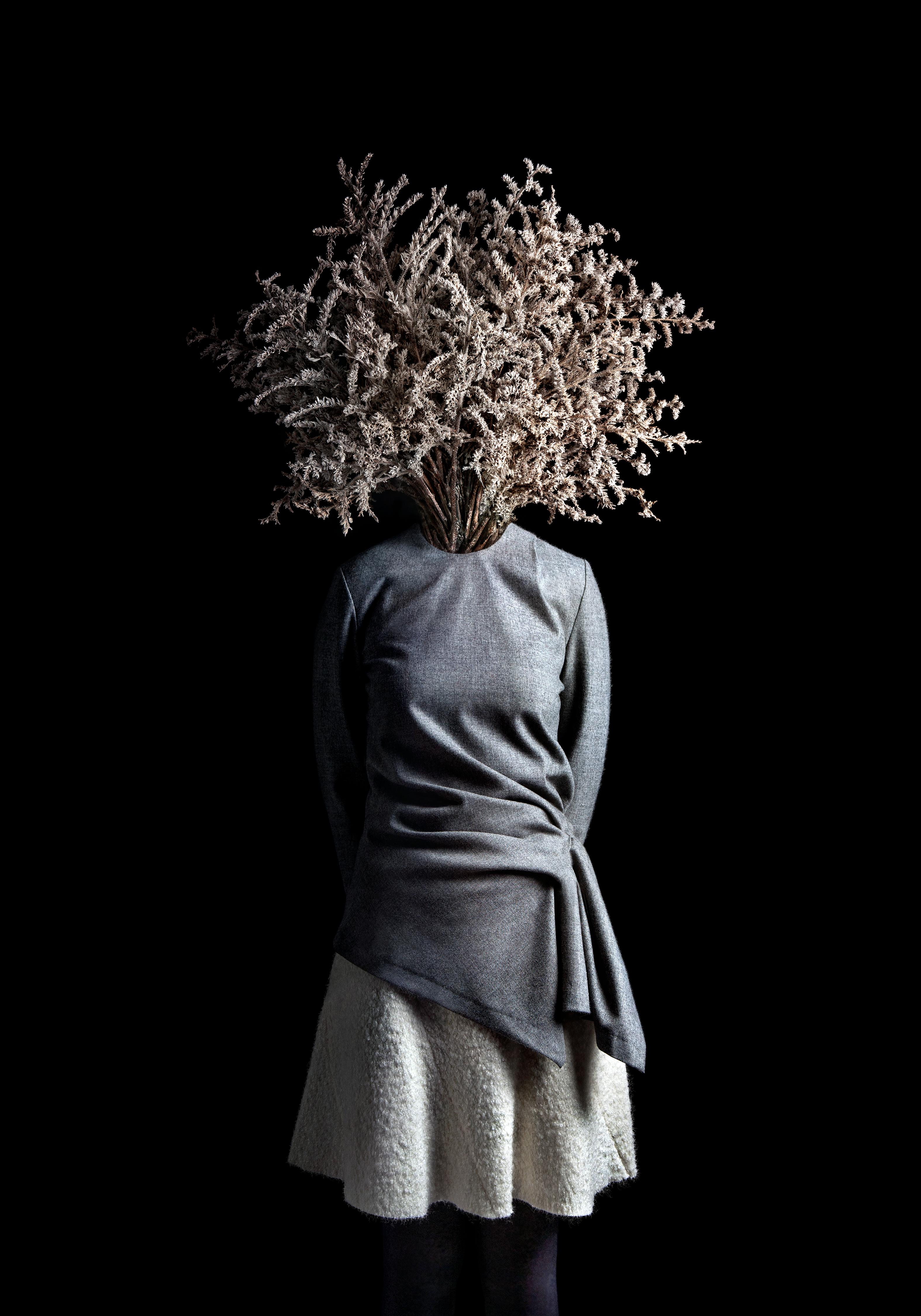 Roots Nº 4 Lavander bouquet Surrealist Portrait Miguel Vallinas