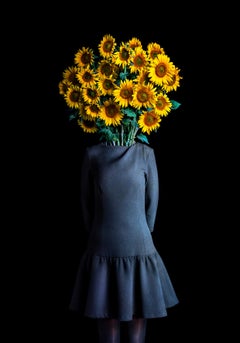 Roots Nº 30 Yellow Sunflowers Surrealist Portrait Miguel Vallinas
