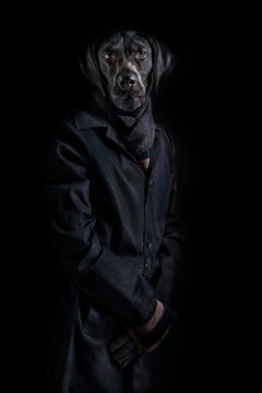 Second Skin Nº 1 Black Dog Surrealist Portrait Miguel Vallinas