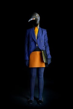 Second Skin Nº 8 Blue Penguin Surrealist Portrait Miguel Vallinas