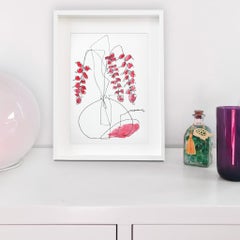 Mariano's Things 05 Mariano Martin Flower Vase Pink Watercolor Drawing