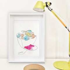 Mariano's Things Fruit Bowl Watercolor Drawing Mariano Martin