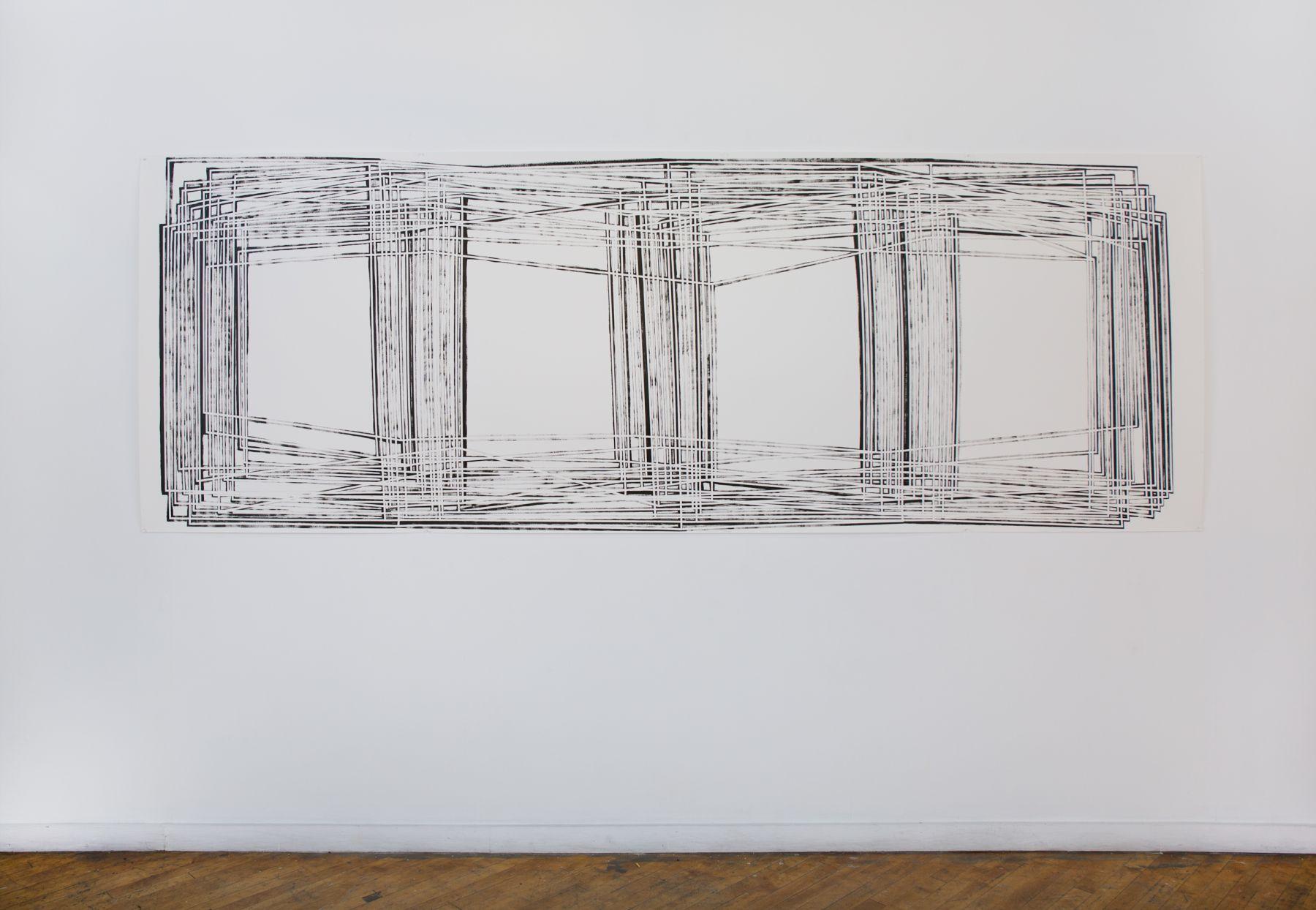 Frauke SCHLITZ Abstract Drawing - FRAUKE SCHLITZ, Engraved Space 5, 2016