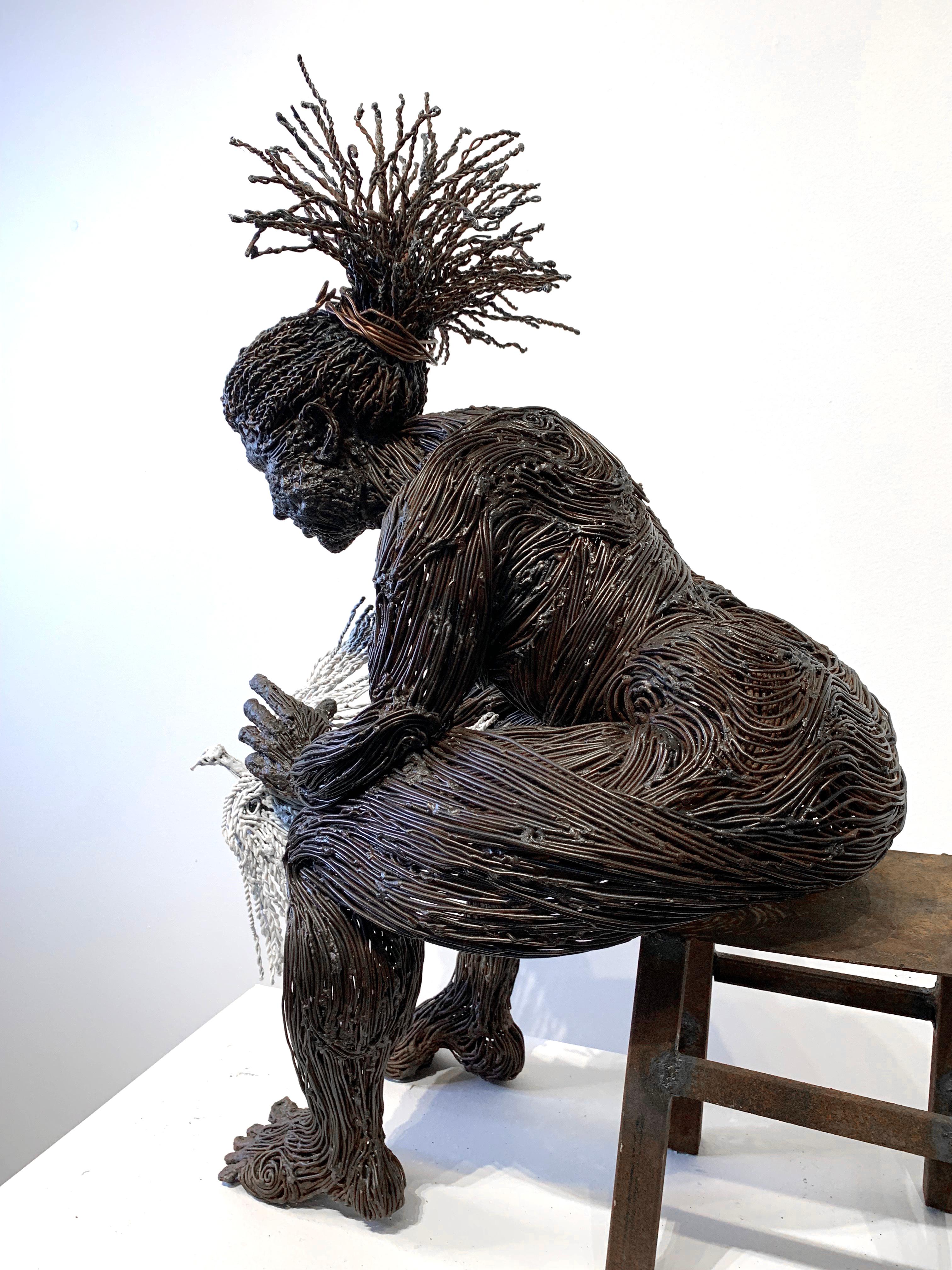 HOLDING PEACE - Sculpture by Evany Zirul