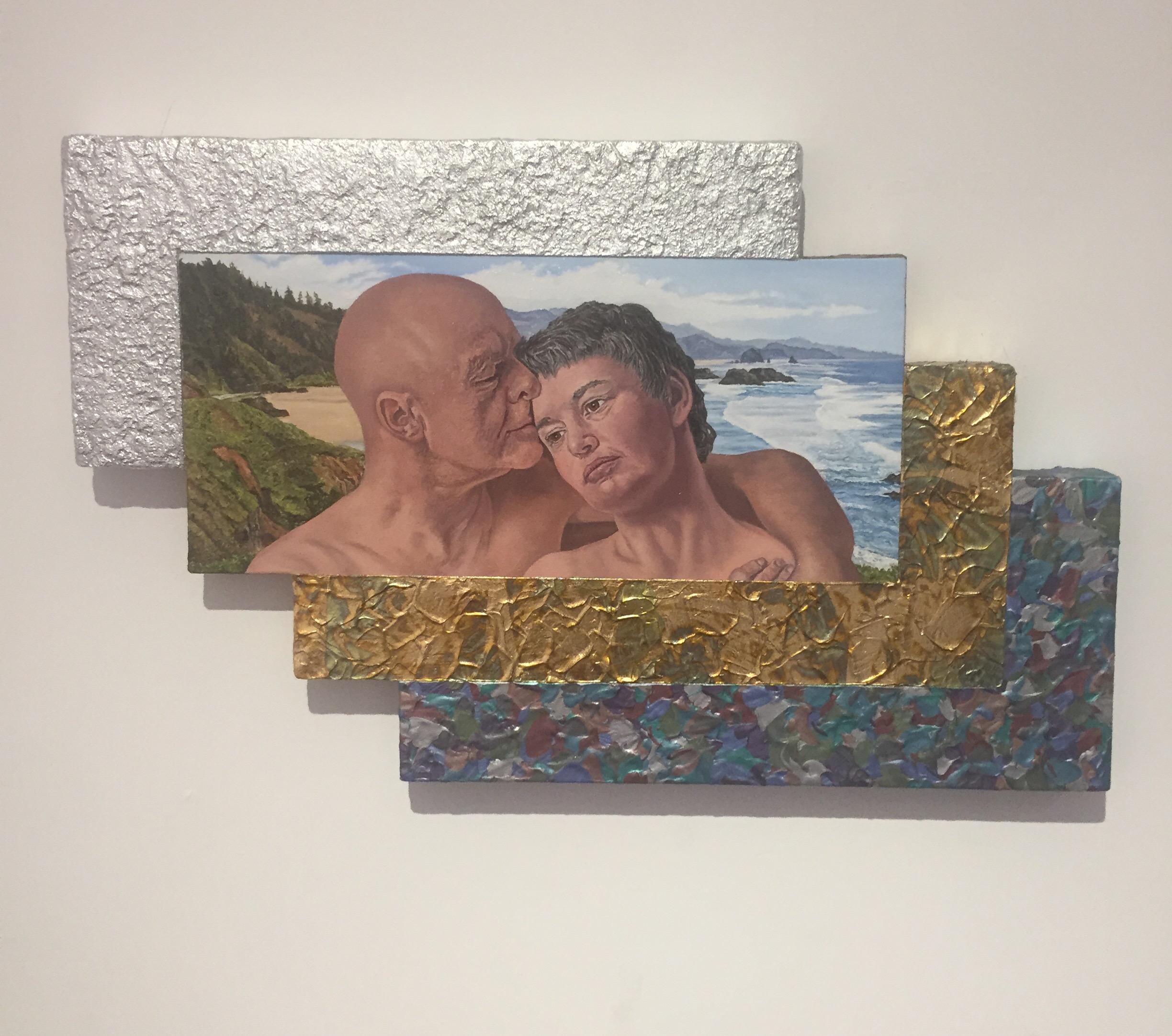 Jack Reilly, Two Perfect Souls in a Perfect Place and Time, Mixed Media, 2018 For Sale 3