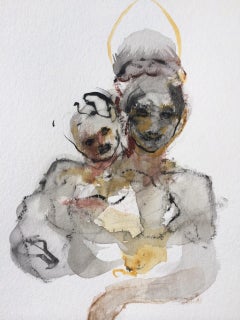 Le père du grand-père en tant que bébé au jardin