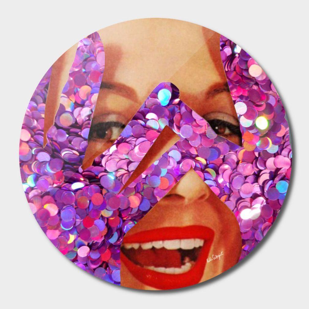 Purple Glitter - Art by Kiki Collagist