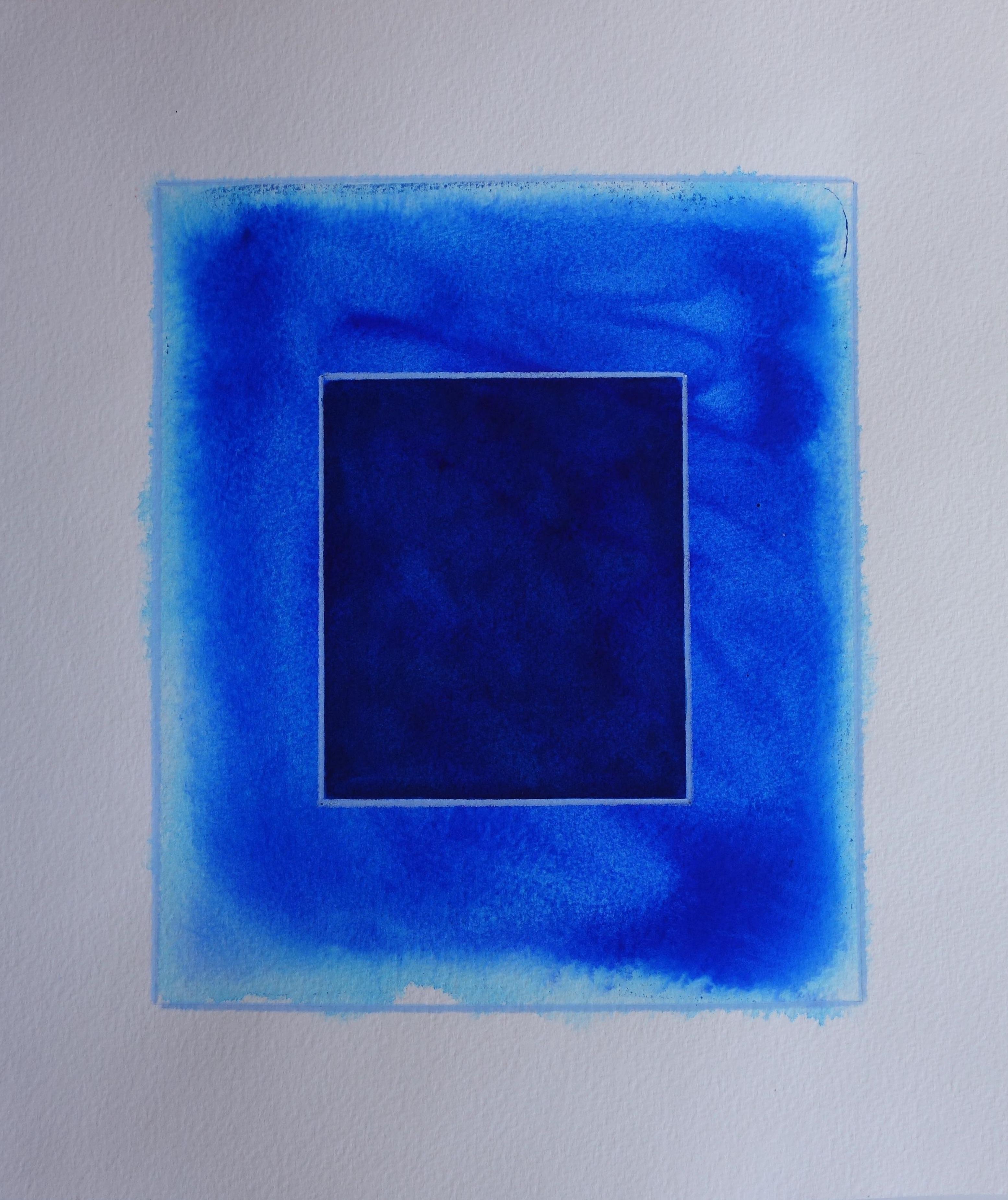Kahl Monticone Abstract Drawing - The Blue Blue Third