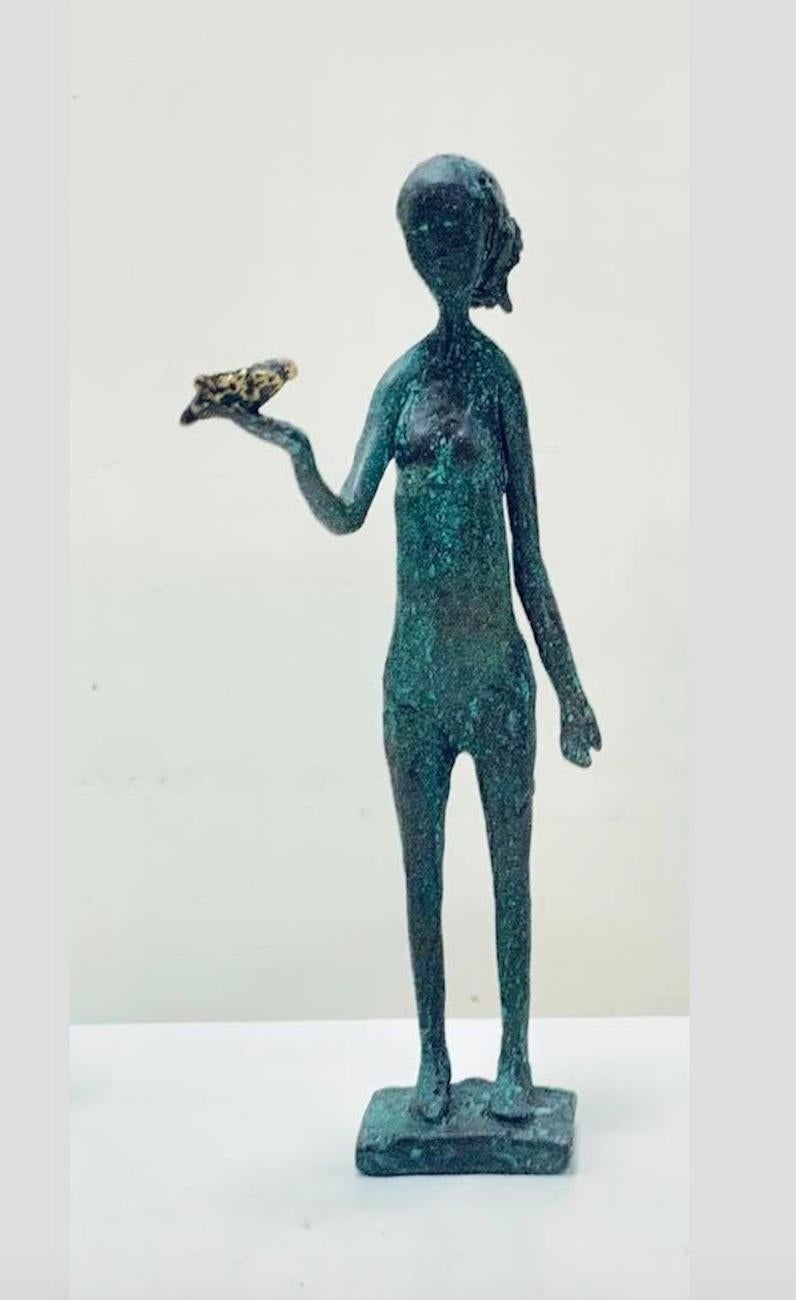 Hadiya Finley Figurative Sculpture - Bird in the Hand